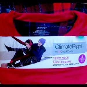 ClimateRight by Cuddl Duds Crewneck & Leggings